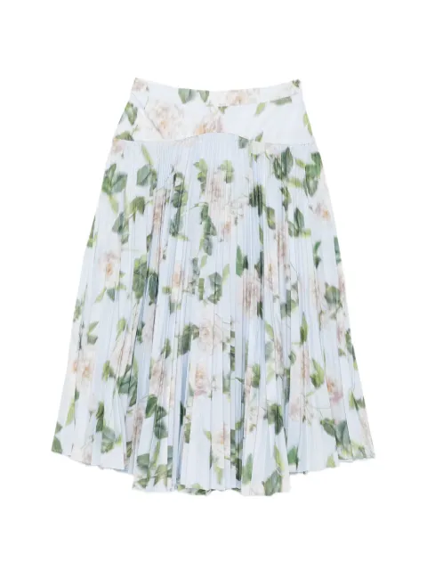 Antonio Marras floral pleated midi skirt Blue MGOM273