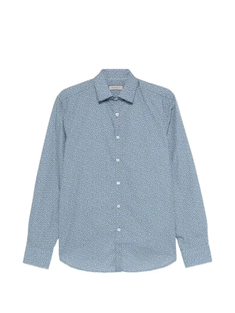 Canali floral cotton shirt Blue GL03761CSL7077