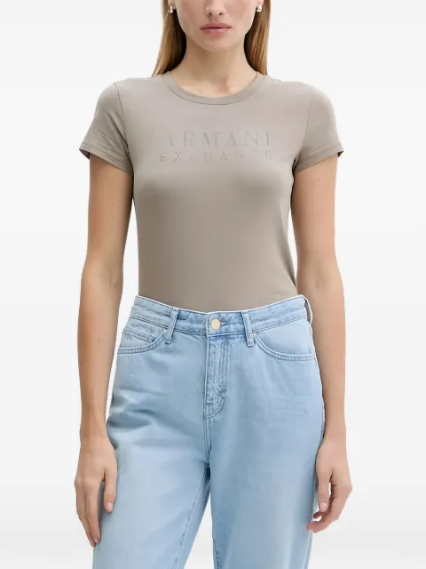 Armani Exchange bright-logo T-shirt Brown XW001349AF17173