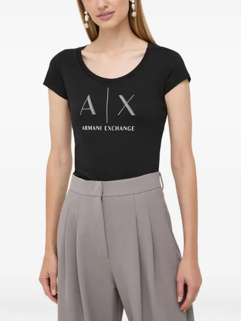Armani Exchange logo-print T-shirt Black 8NYT83YJ16Z