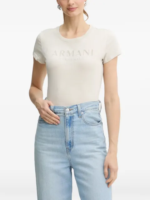 Armani Exchange logo-lettering T-shirt Neutrals XW001351AF17172