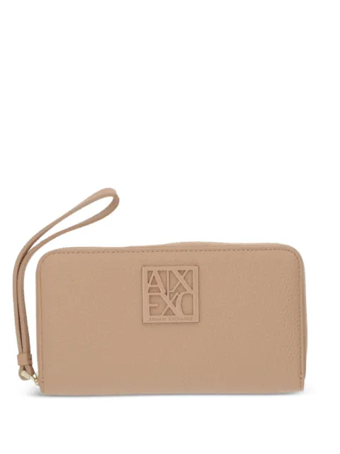 Armani Exchange logo-detail zip-fastening wallet Neutrals XW000361AF11902