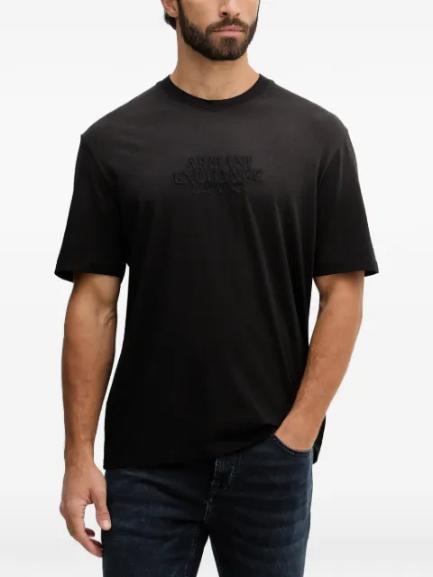 Armani Exchange embroidered-logo T-shirt Black XM001786AF13357