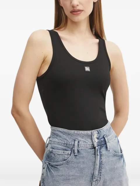 Armani Exchange logo-plaque tank top Black XW000090AF10805