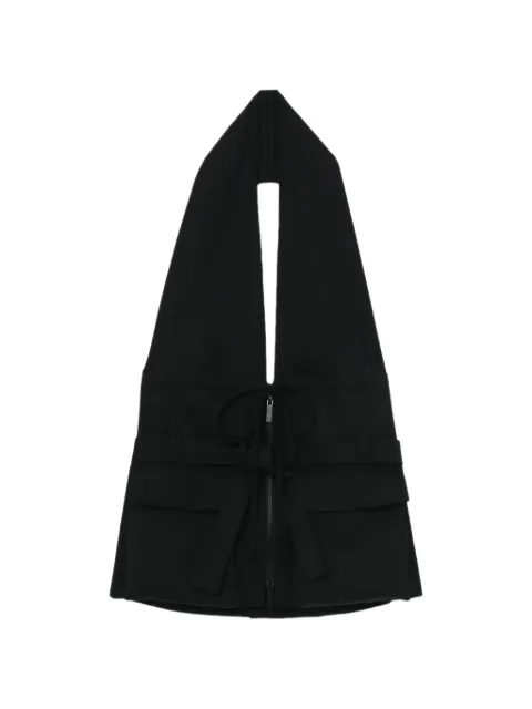 Botter zip-up halterneck top Black W3005W132