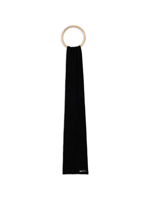 Karl Lagerfeld Jeans ribbed scarf Black A4W33084