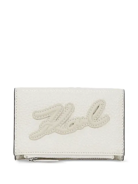 Karl Lagerfeld textured logo wallet Neutrals A3W32093110