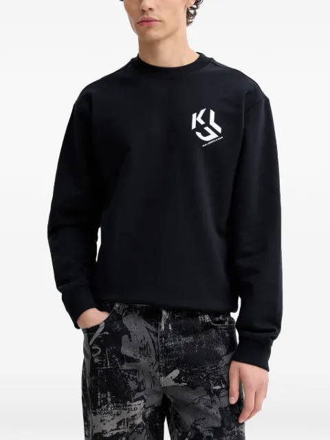 Karl Lagerfeld Jeans monogram-patch sweatshirt Black B1M20050