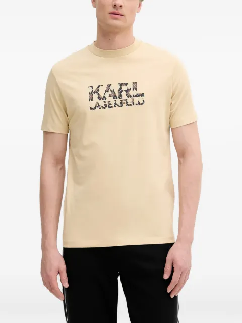 Karl Lagerfeld logo-detail cotton T-shirt Neutrals 755036553225