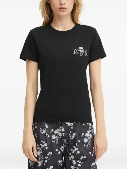 Karl Lagerfeld logo-print T-shirt Black A3W17085999