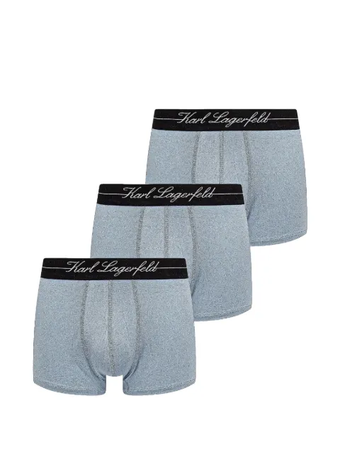 Karl Lagerfeld logo-waistband boxers (set of three) Blue A1M470891KB