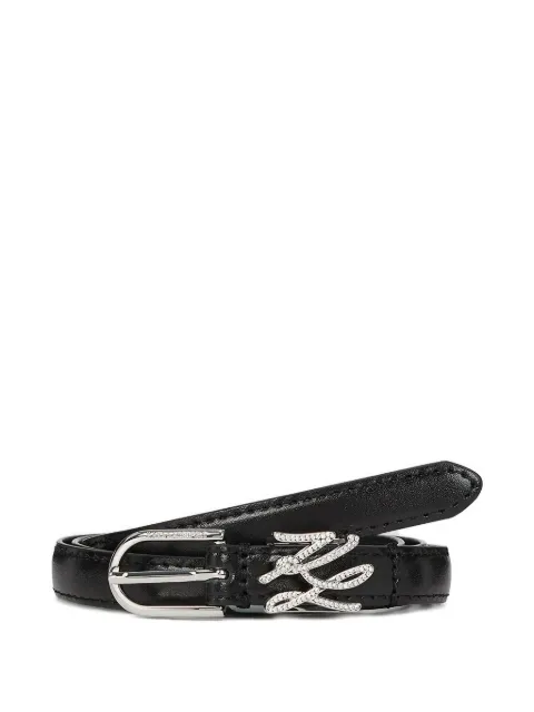 Karl Lagerfeld crystal-embellished belt Black A3W330381AV