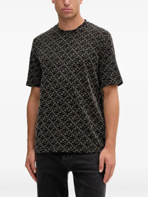 Armani Exchange geometric-print T-shirt Black XM001897AF10356
