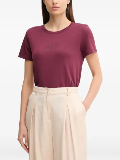 Armani Exchange logo-embellished T-shirt Red XW001459AF10356