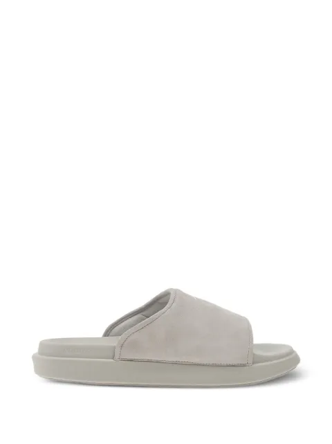 Y-3 logo-detail suede slides Grey KI4034