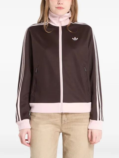 adidas stripe-detail track jacket Brown KD3742