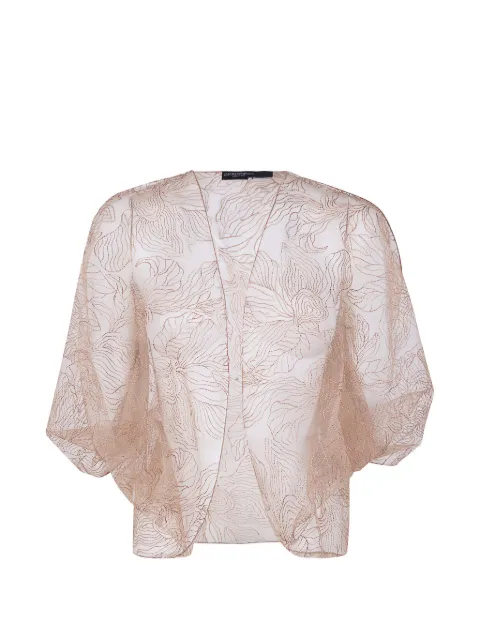 Emporio Armani embroidered cape Neutrals EW004573AF25409