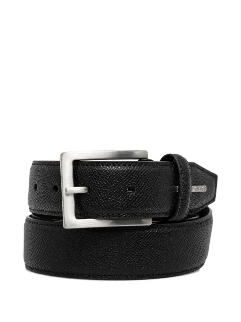 Armani Exchange logo-plaque grained belt Black XM002041AF20649