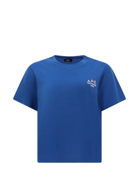 A.P.C. logo T-shirt Blue COHBMF26389INF