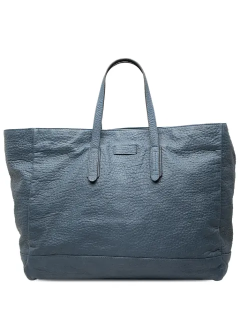 Gucci Pre-Owned 2000-2015 Large Grained Leather tote bag Blue UCCUU967L1DDFMON
