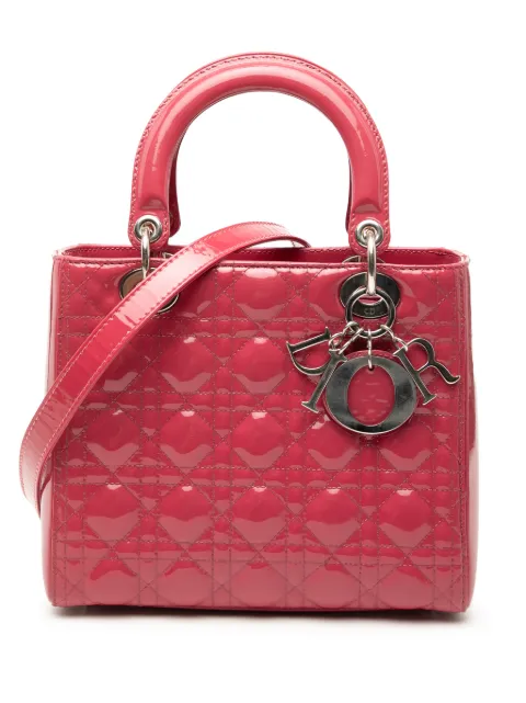 Christian Dior Pre-Owned 2010 Medium Patent Cannage Lady Dior satchel Pink NIXF3522N0SUXPHX