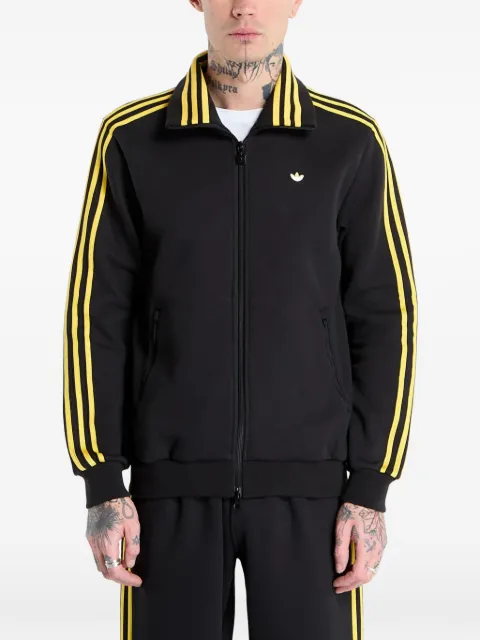 adidas stripe-detail zip-up sweatshirt Black KC9053