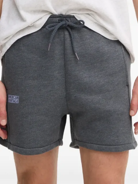 American Vintage drawstring logo shorts Grey MDOV09AH25