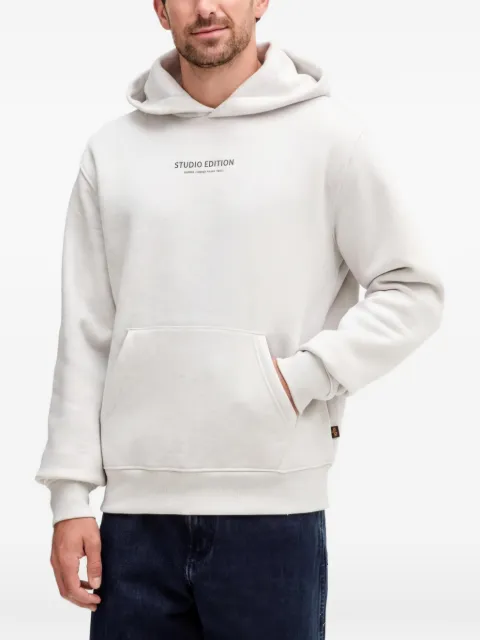 Alpha Industries graphic-print hoodie Grey 156339