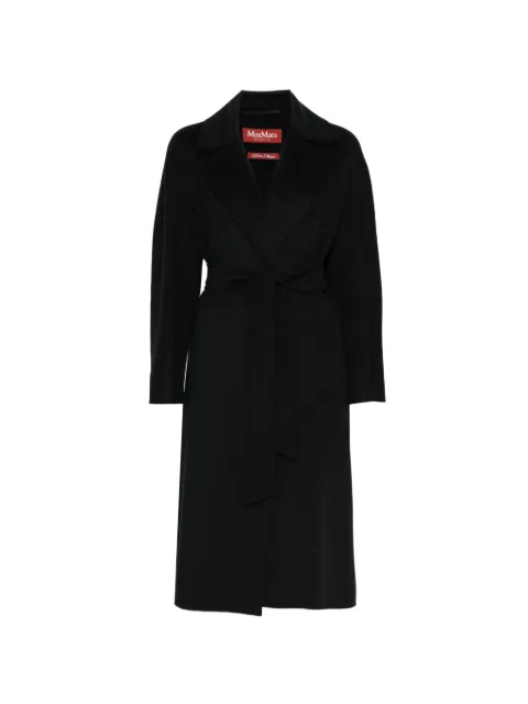 Max Mara wraparound belt virgin wool coat Black MSTCLES