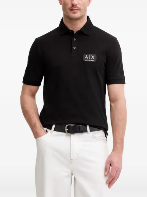 Armani Exchange logo-detail polo shirt Black XM002231AF10366