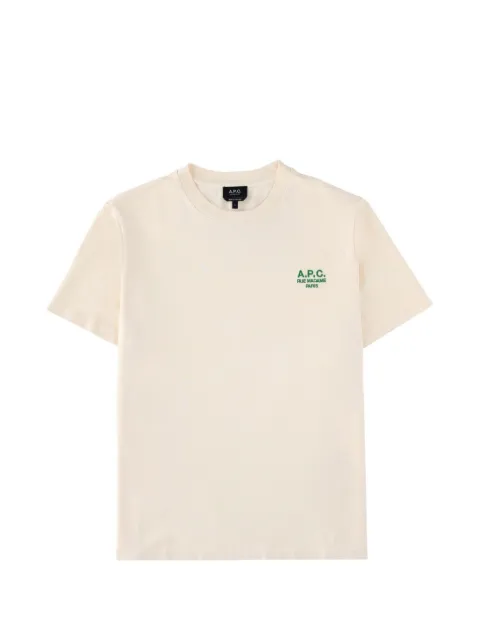 A.P.C. logo-detail T-shirt Neutrals COHBUM26388AMK