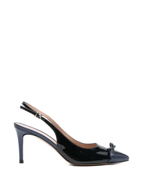 Festa Milano Antonias bow-detail leather pumps Blue ANTONIAS