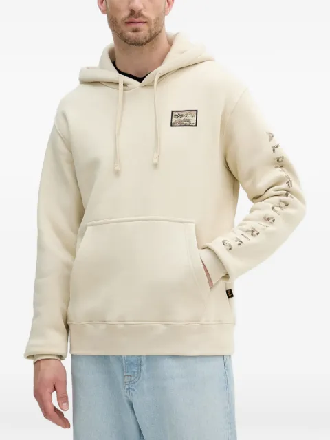 Alpha Industries logo-patch hoodie Neutrals 156340