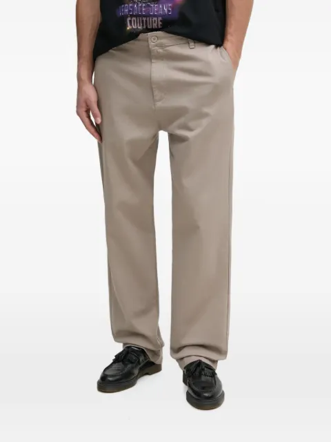 Alpha Industries logo-patch straight-leg trousers Neutrals 146203