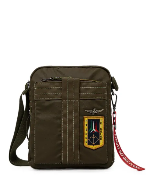 Aeronautica Militare Frecce Tricolori patch-detail messenger bag Green AM341