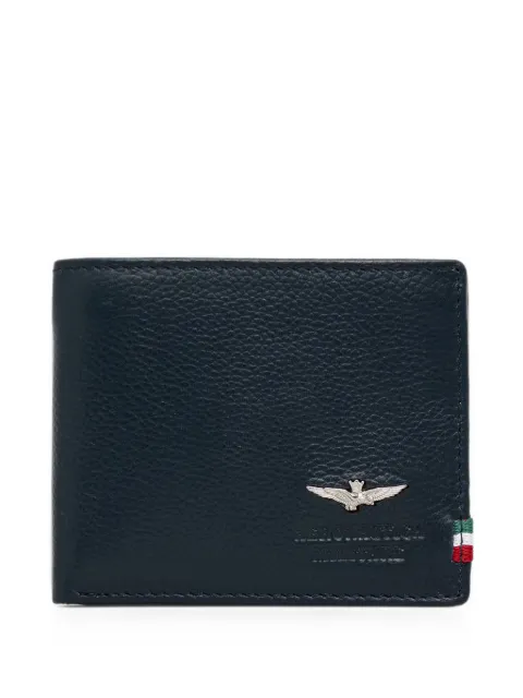 Aeronautica Militare logo-plaque wallet Blue AM100