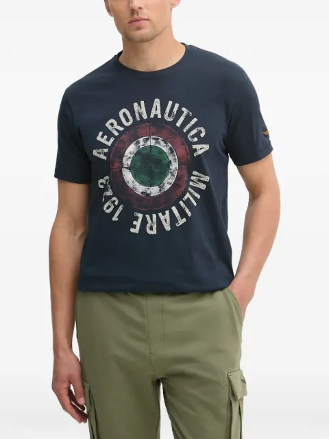 Aeronautica Militare graphic-print cotton T-shirt Blue TS2538UJ00727