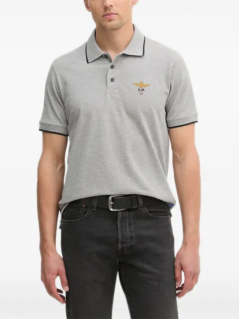 Aeronautica Militare trim embroidery polo shirt Grey PO1308UP00082