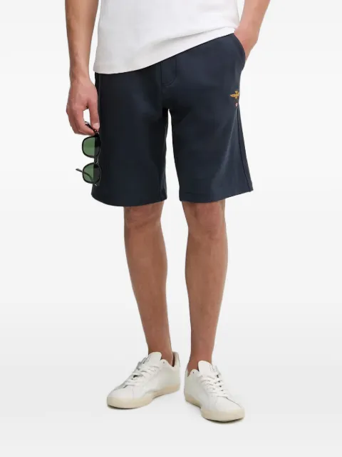 Aeronautica Militare embroidered drawstring-waist track shorts Blue BF0032UF00674