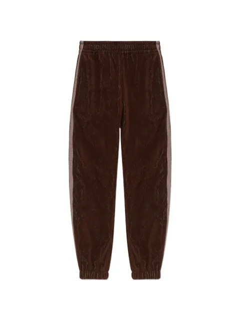Versace side stripe cotton trousers Brown 10242101A17767