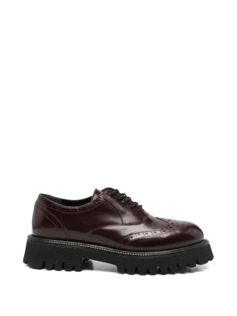ADRIANNA FERETTI brogue tread-sole loafers Red 601425202BRD
