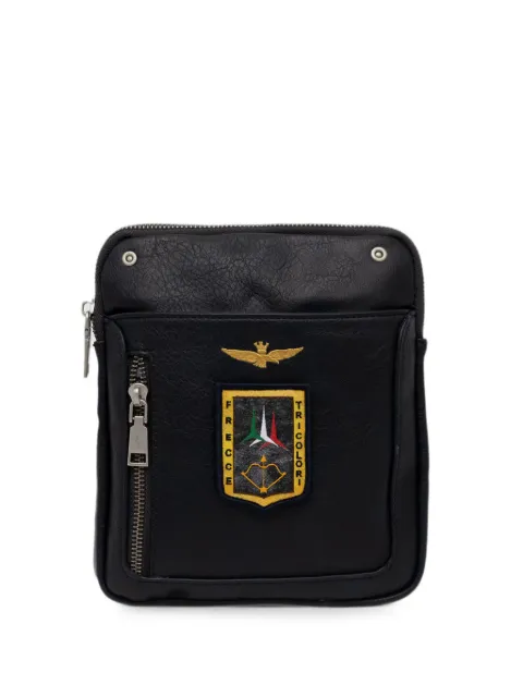 Aeronautica Militare patch-detail zip-fastening belt bag Black AM470