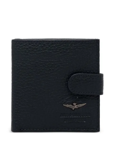 Aeronautica Militare logo-detail wallet Black AM184