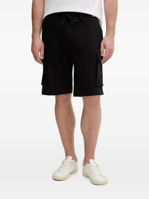 Aeronautica Militare logo-embroidered cargo shorts Black BF0031UF00674