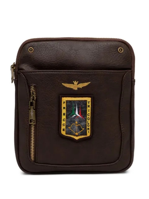 Aeronautica Militare logo-patch zip-fastening belt bag Brown AM470