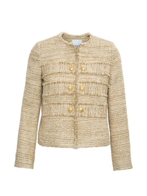 WEILL PARIS fringed tweed jacket Neutrals 141013