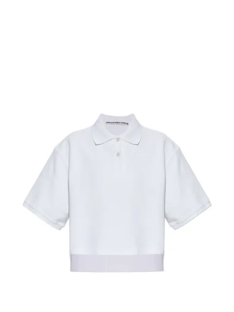 Alexander Wang high-low oversized polo top White 1CC2261230