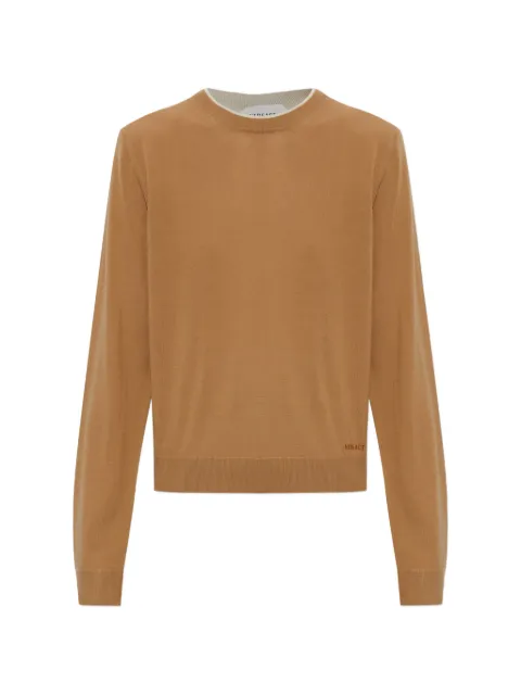 Versace logo-embroidered jumper Neutrals 10243981A17823