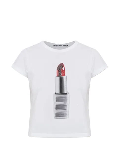 Alexander Wang Lipstick Baby T-shirt White 1CC2261295110B