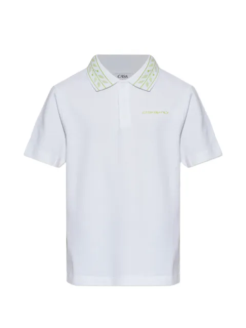 Casablanca embroidered logo polo shirt White MSS26JTP49901